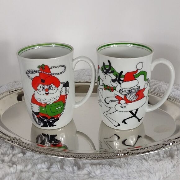 2 Fitz & Floyd Christmas Mugs - Picture 1 of 6